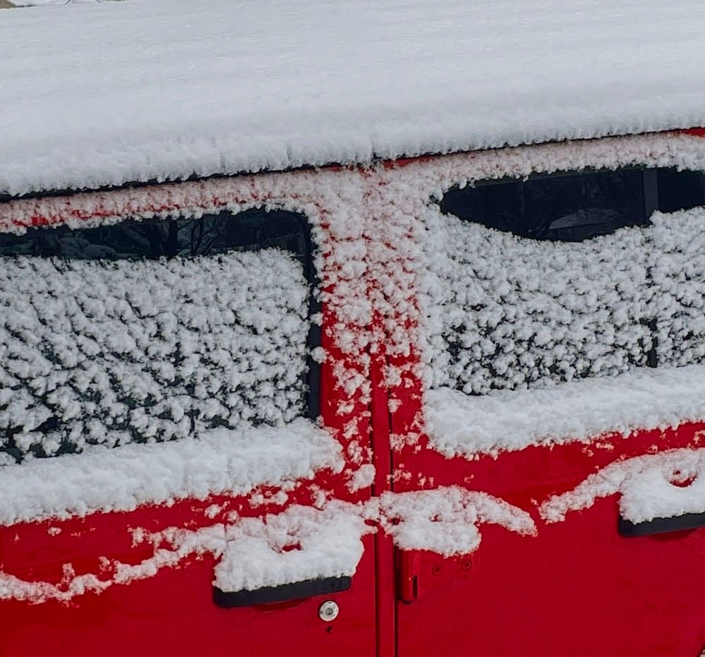 Car Windows and Snow by Anat Ambar 