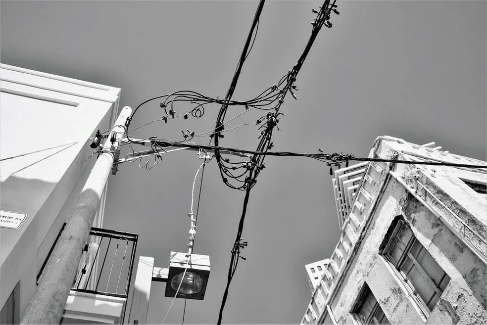 Under the Electricity  Wires by Anat Ambar 