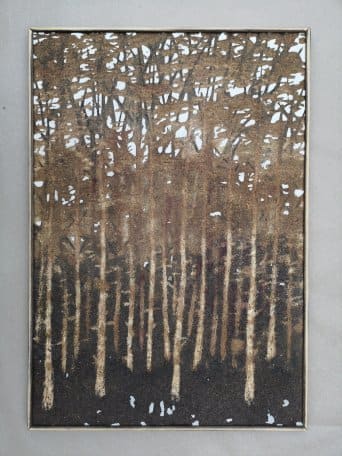 Birch Copse by Markus Thonett  Image: This engraving was made in Melamine and subsequently stained with domestic wood stains