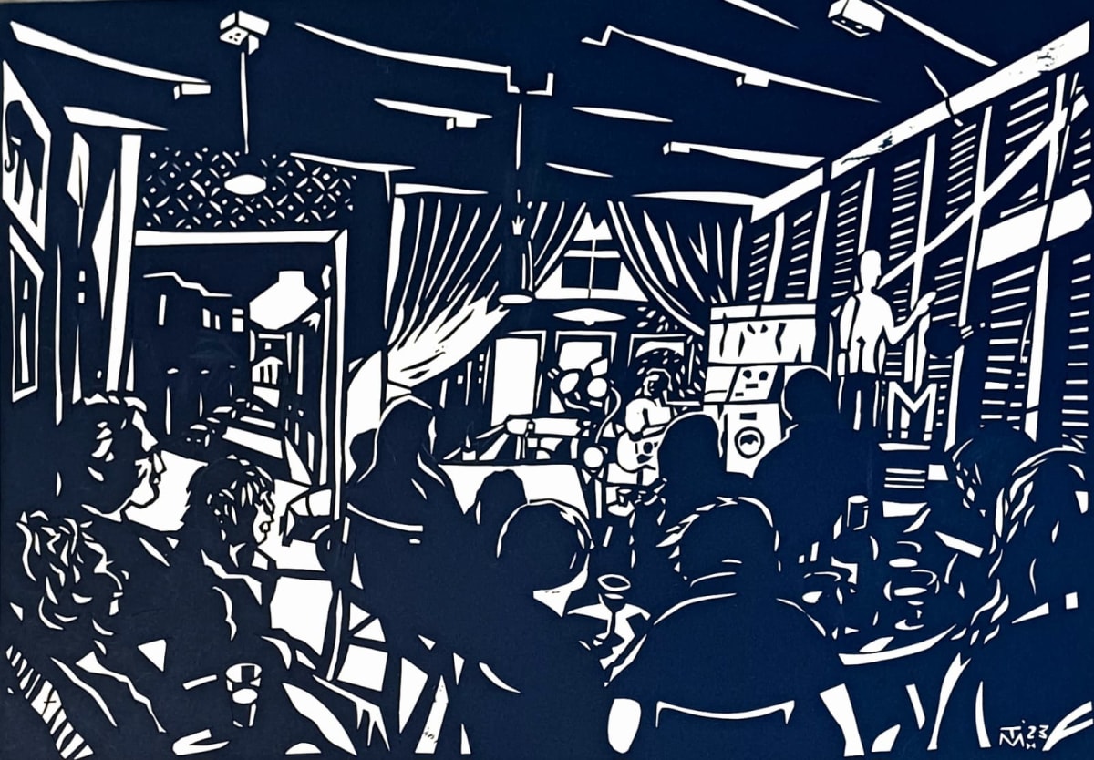 Mike's Place by Markus Thonett  Image: This is a card cut of a well known local venue in Hastings. 
