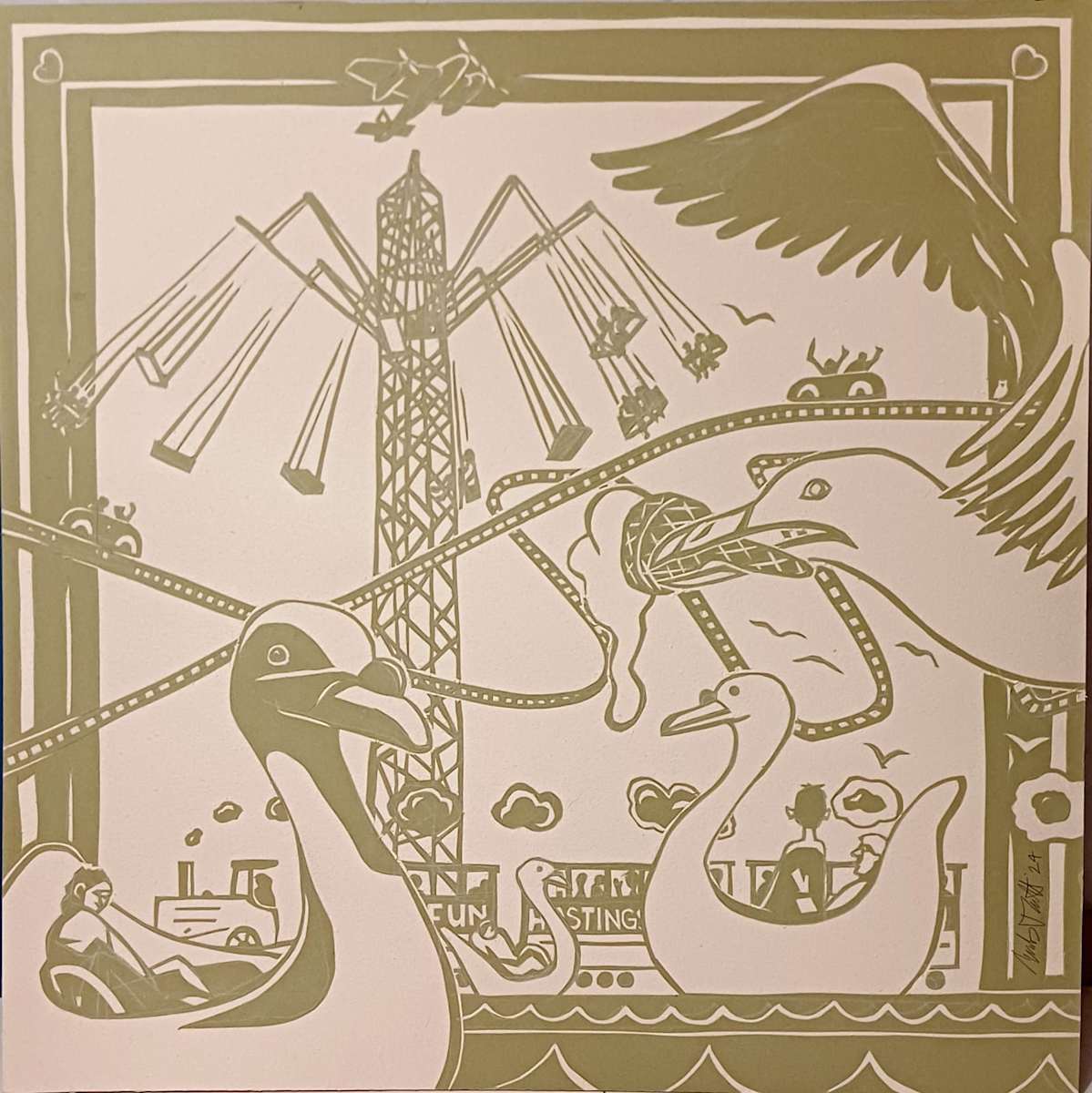 Flamingo Park by Markus Thonett  Image: Some of the sea-side fun on offer in Flamingo Park, Hastings.