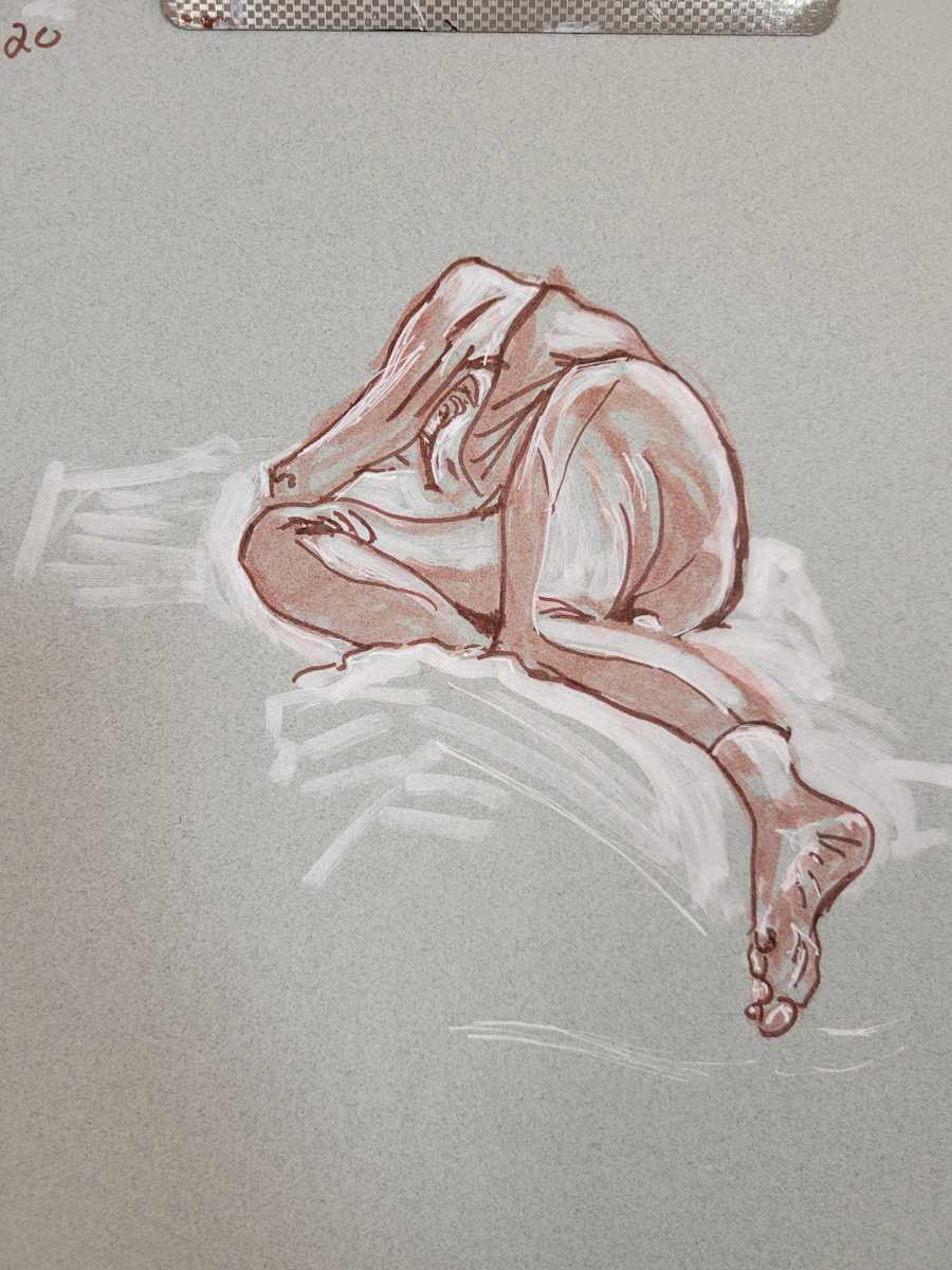 life drawing, 20 mins by Brianna Kelly, Image 2.