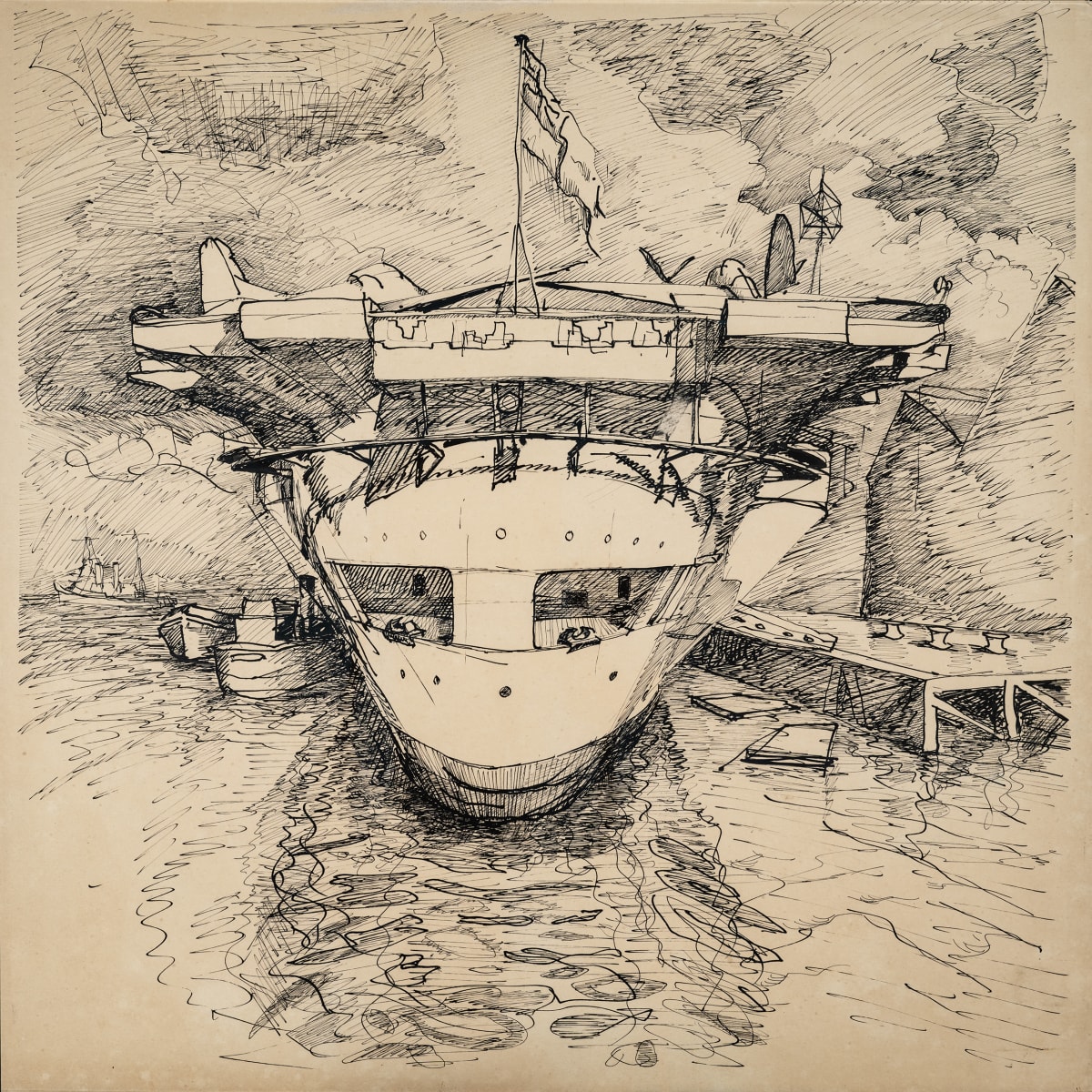 Untitled (HMS Implacable) by Michael Lester  Image: Recto