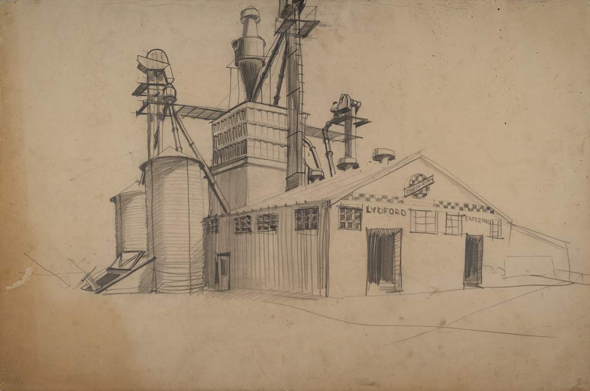 Untitled (Studies for Reynolds Feed Mill Plant, Lyford) by Michael Lester, Image 3.