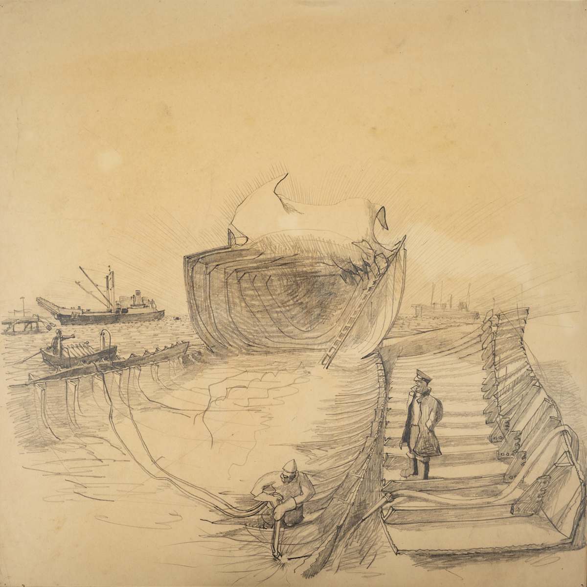 Untitled (Ship Salvaging) by Michael Lester  Image: Recto