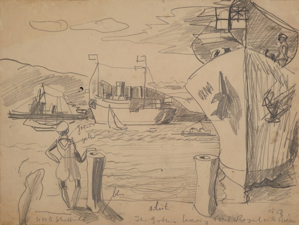 Untitled (The Gothic Leaving Port Royal with Queen Elizabeth) by Michael Lester, Image 2.