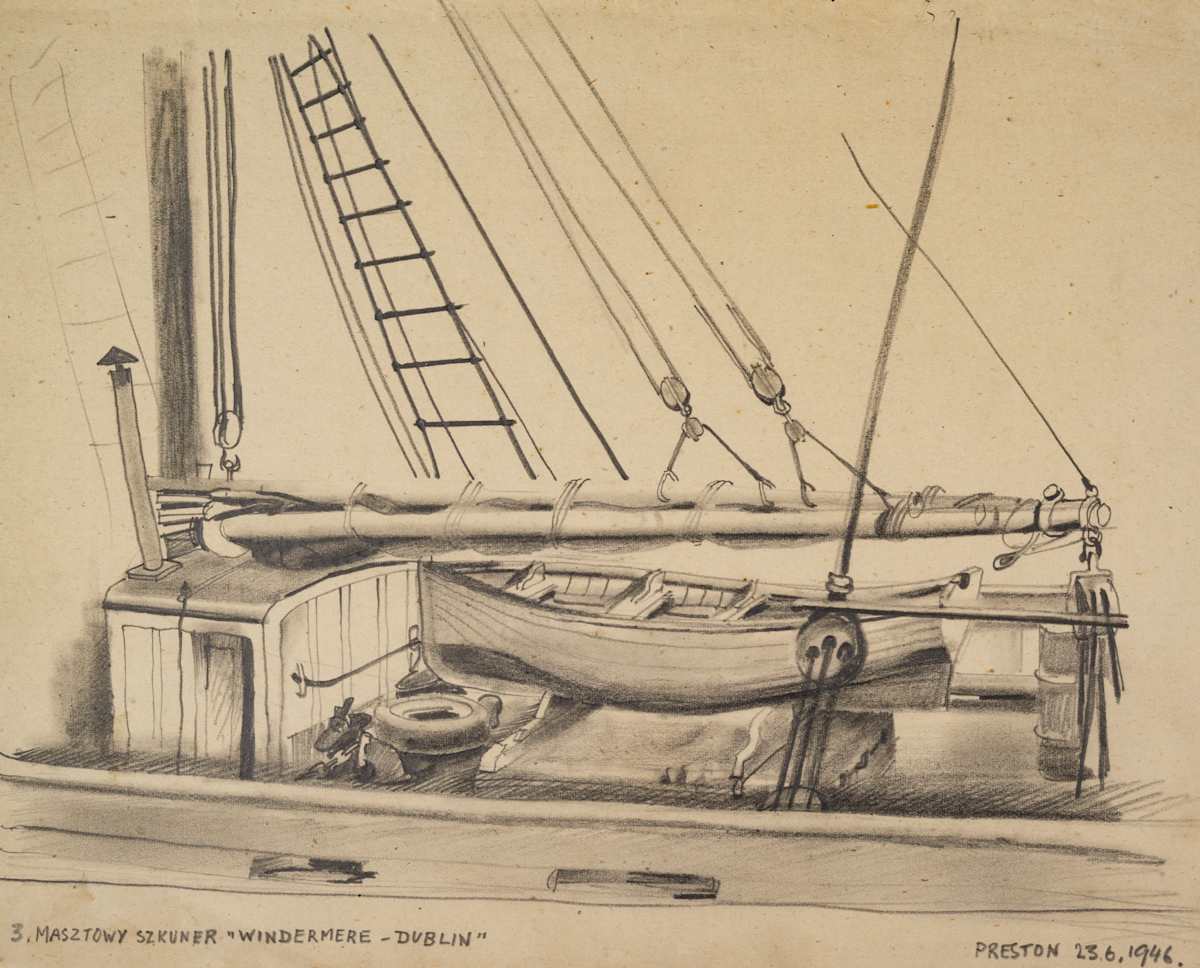 Untitled (3 Masztowy Szkuner, ‘Windermere - Dublin’) by Michael Lester  Image: Recto