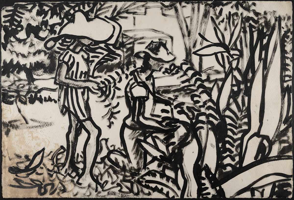 Untitled (Two Figures Gardening) by Michael Lester, Image 3.