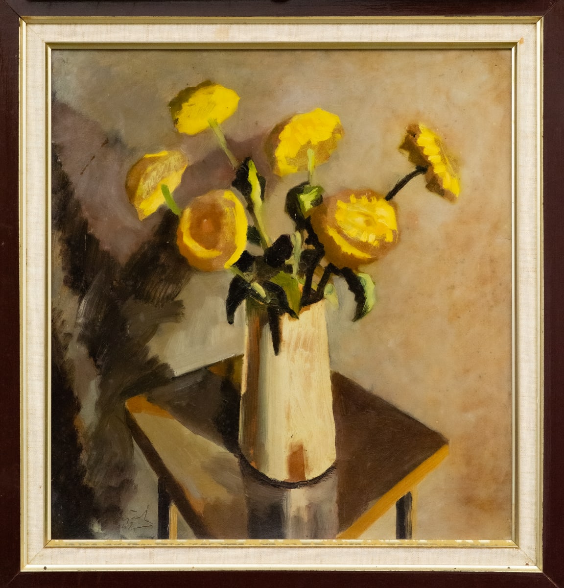 November Gleam (Chrysanthemum Golden Hammer)  (Alternate tile: November Dream, Marigolds) by Michael Lester  Image: Recto
