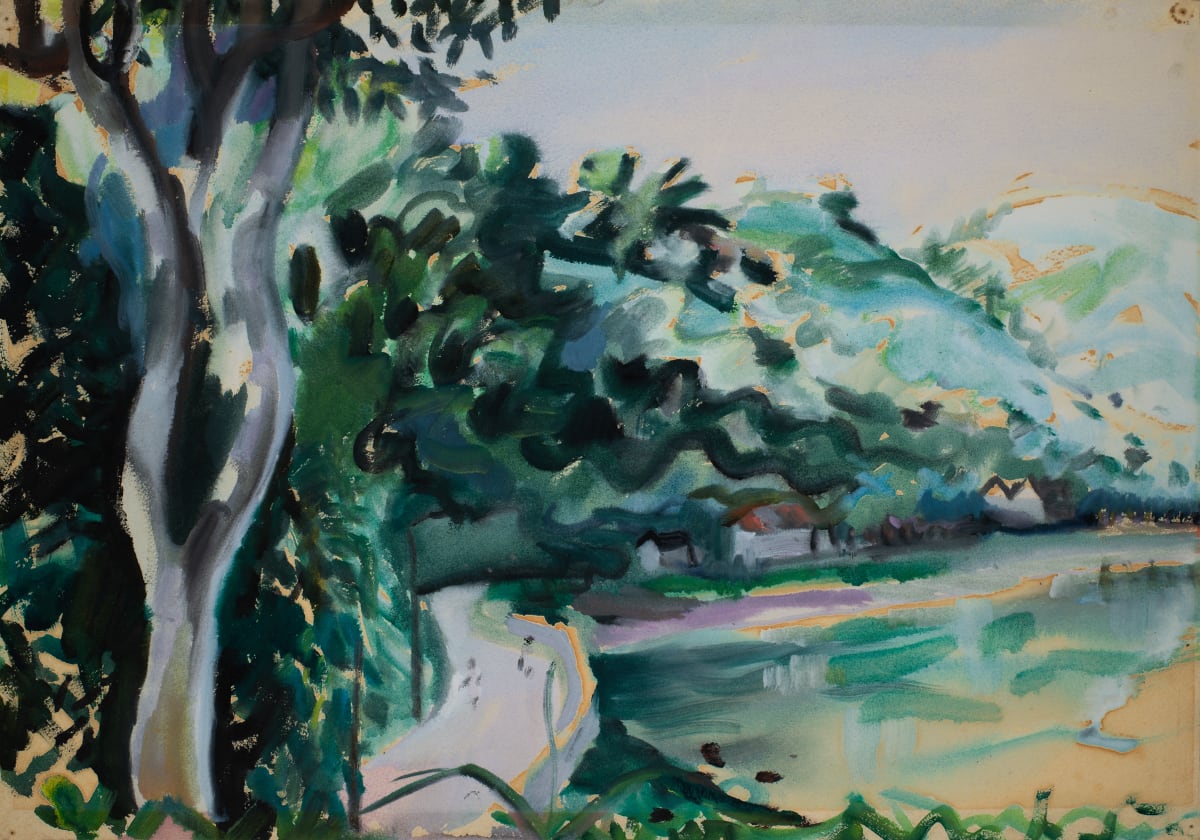 Untitled (Woods, Water, and Houses) by Michael Lester  Image: Recto