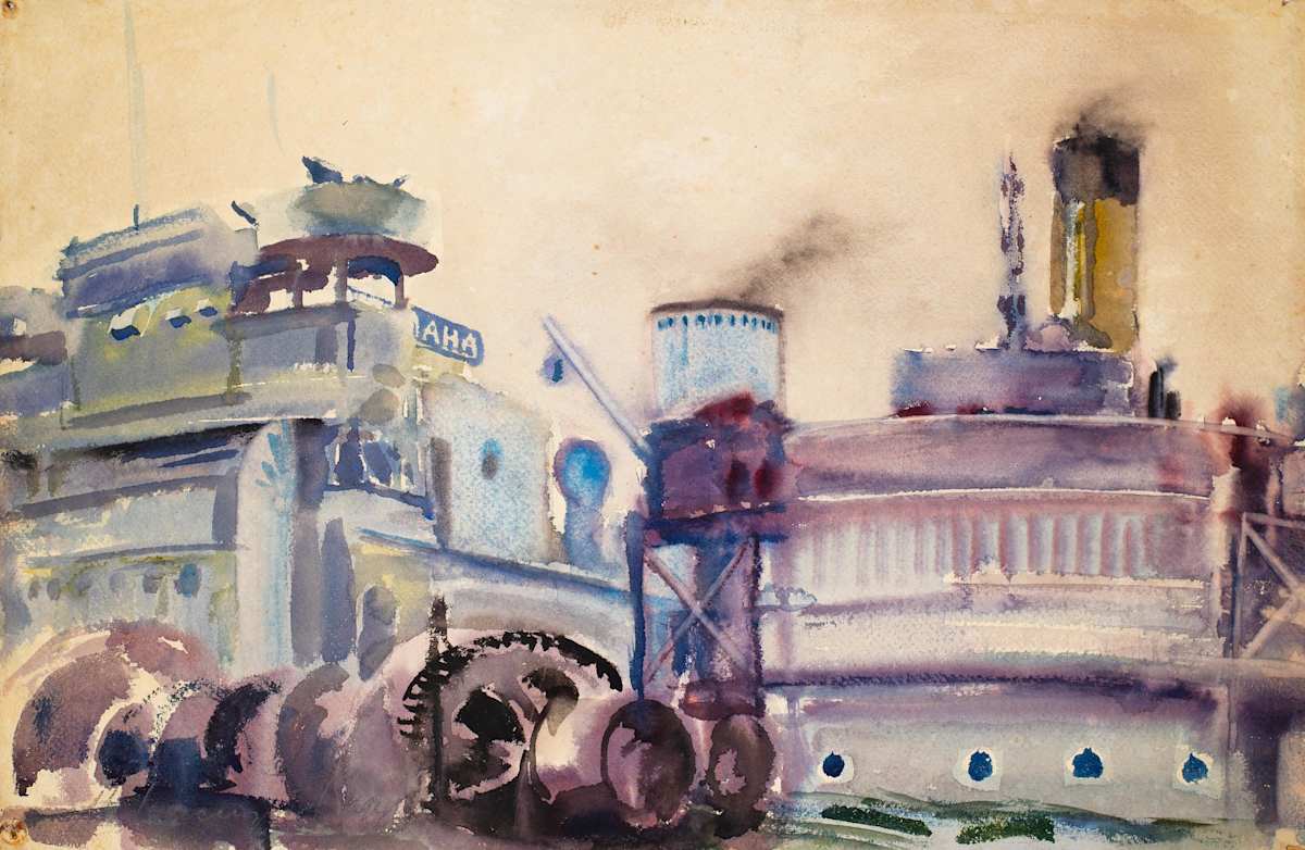 Untitled (Ship Smoke Stacks) by Michael Lester, Image 3.