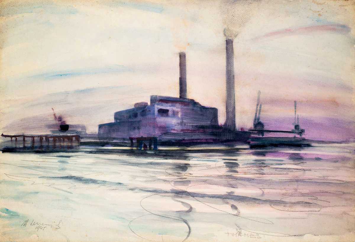 Untitled (A Plant, River Thames) by Michael Lester, Image 1.