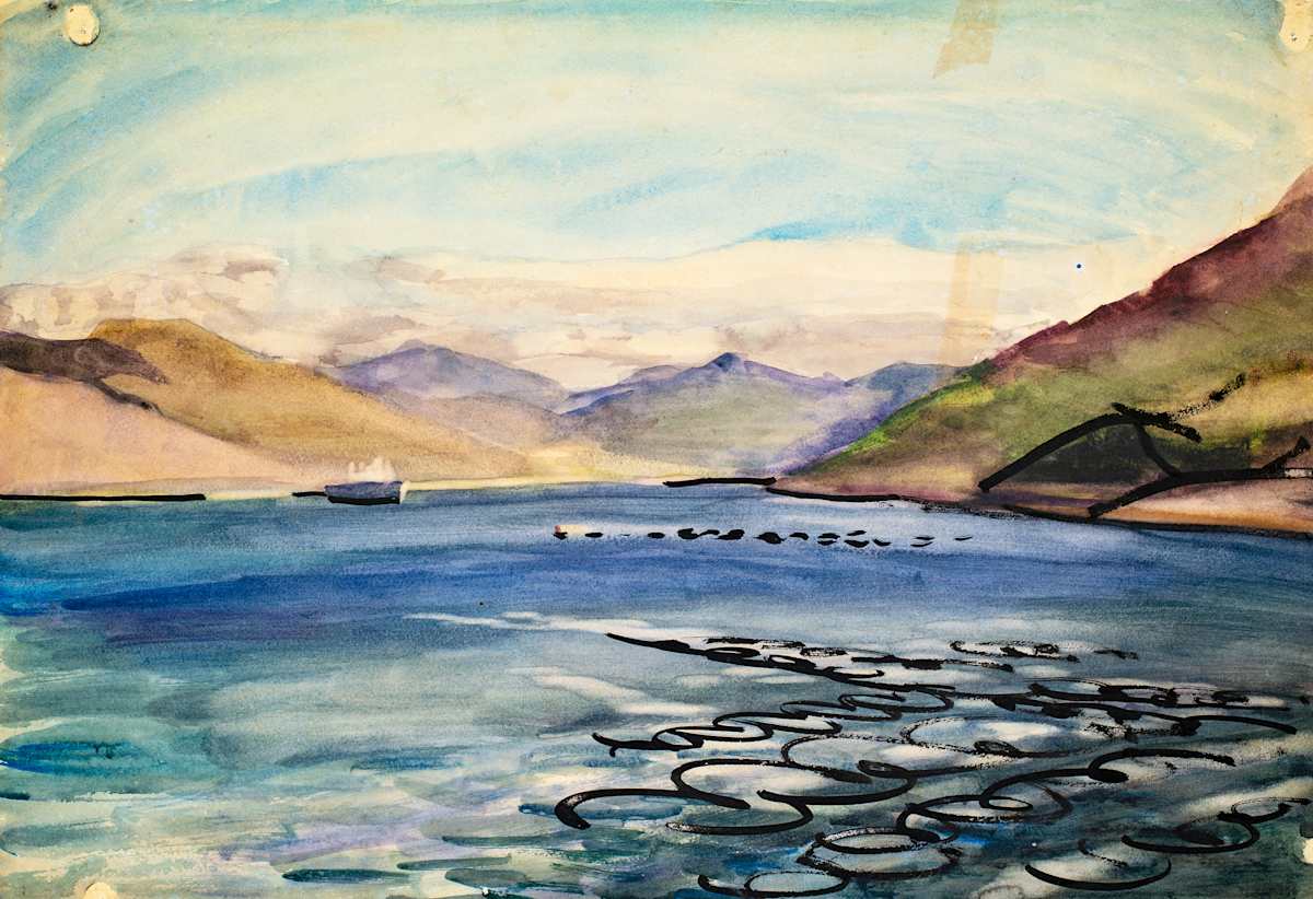 Untitled (Maritime View with Hills) by Michael Lester  Image: Recto
