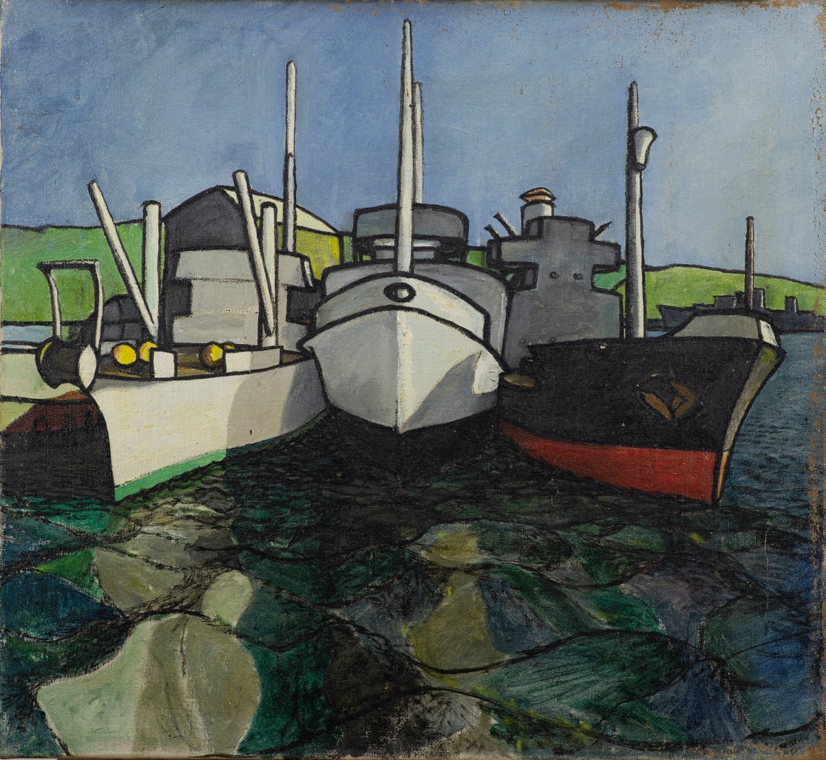 Marine Boats (from Marine Series) by Michael Lester  Image: Recto