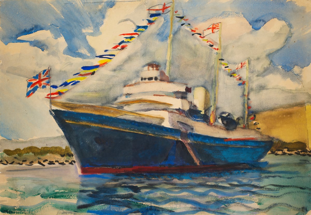 Untitled (Royal Yacht Britannia in Kingston Harbor) by Michael Lester, Image 2.