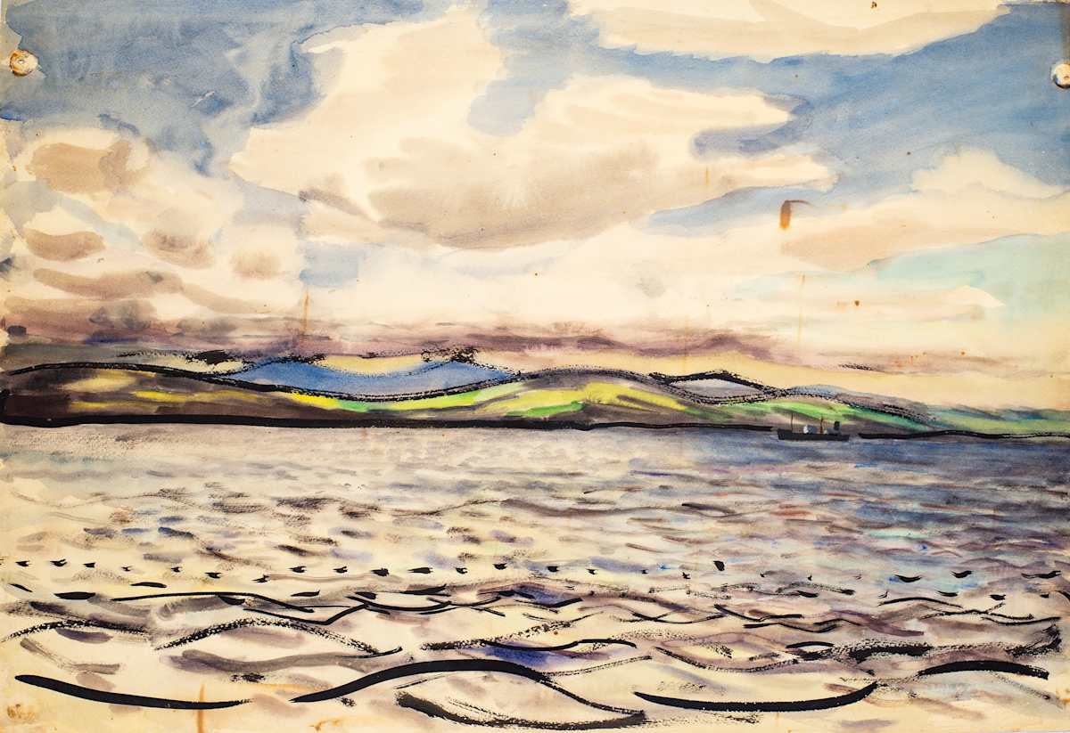 Untitled (Sky, Hill, and Sea) by Michael Lester  Image: Recto