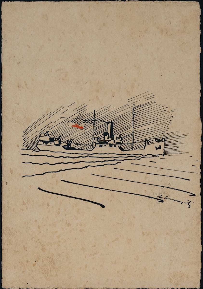 Untitled (Polish Ship Holiday Card) by Michael Lester  Image: Recto - View 1
