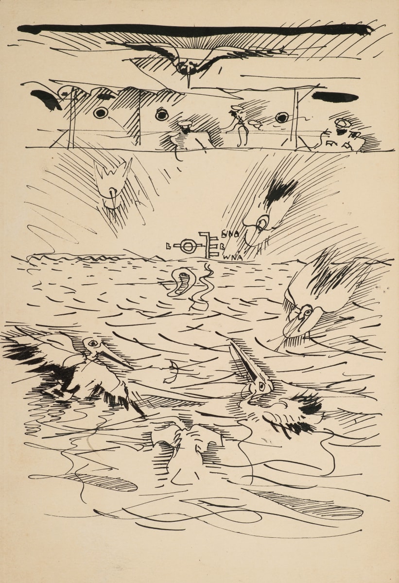 Untitled (Pelicans) by Michael Lester  Image: Recto