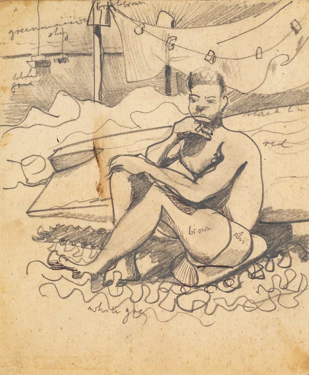 Untitled (Man on Beach) by Michael Lester  Image: Recto