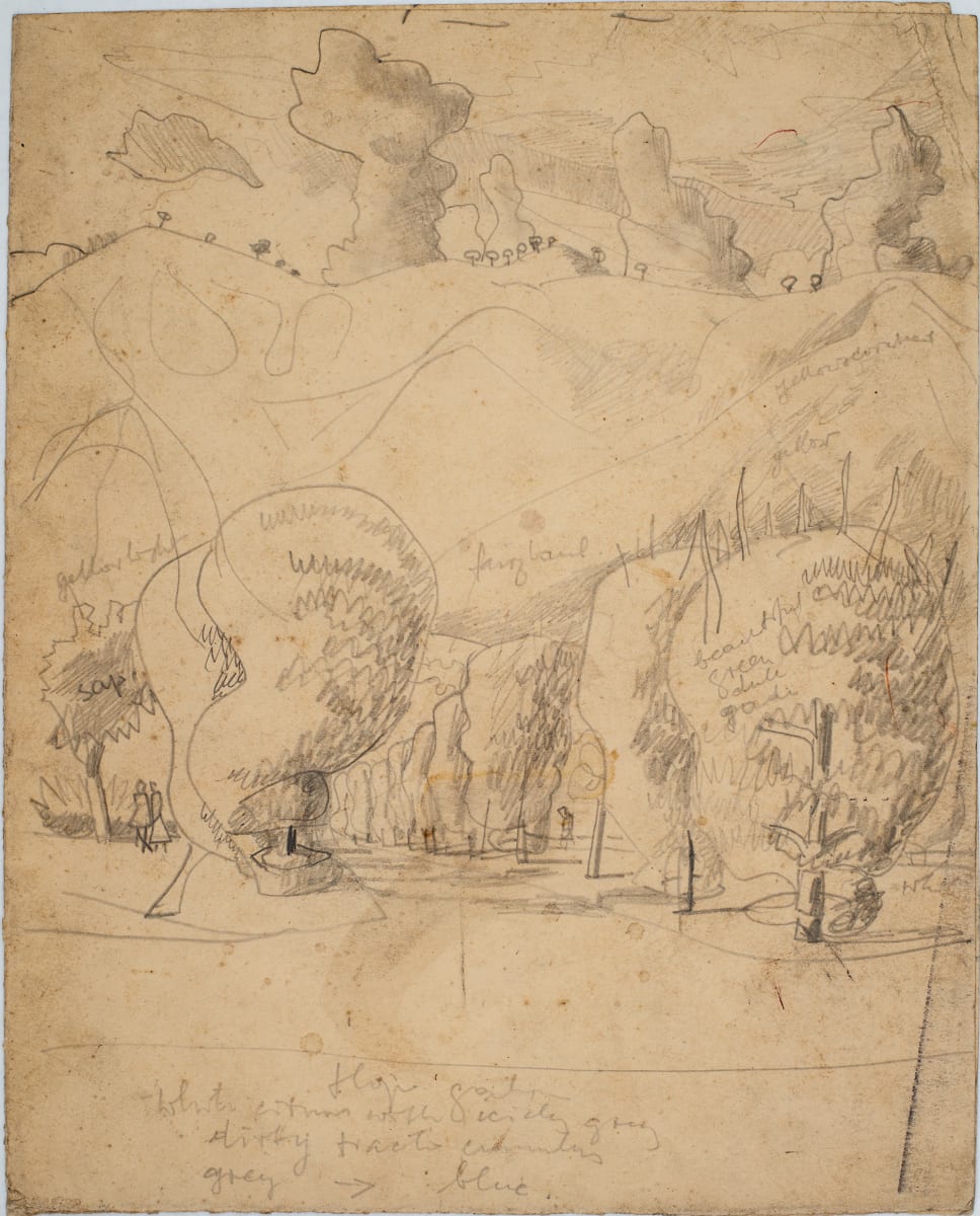 Untitled (Trees Below Hills) by Michael Lester  Image: Recto