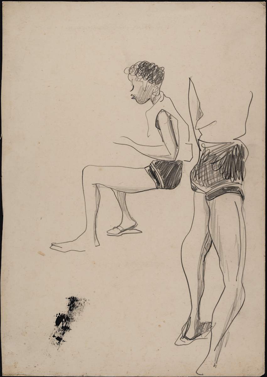 Untitled (Study of Figure in Shorts) by Michael Lester, Image 2.