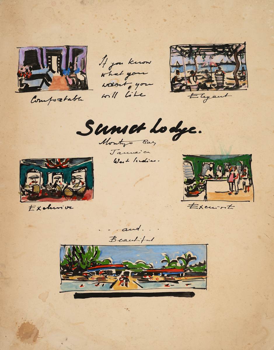 Untitled (Sunset Lodge Advertisement) by Michael Lester  Image: Recto
