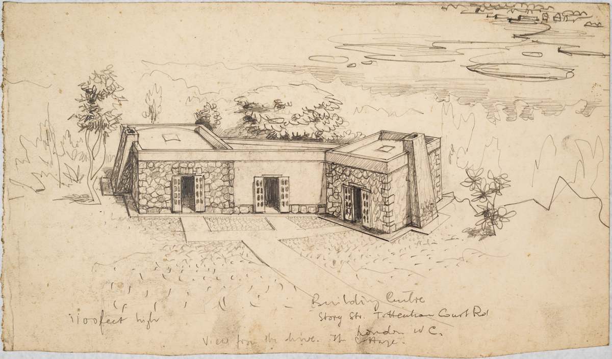 Untitled (The Cottage - Flat Roof with Chimney) by Michael Lester, Image 1.