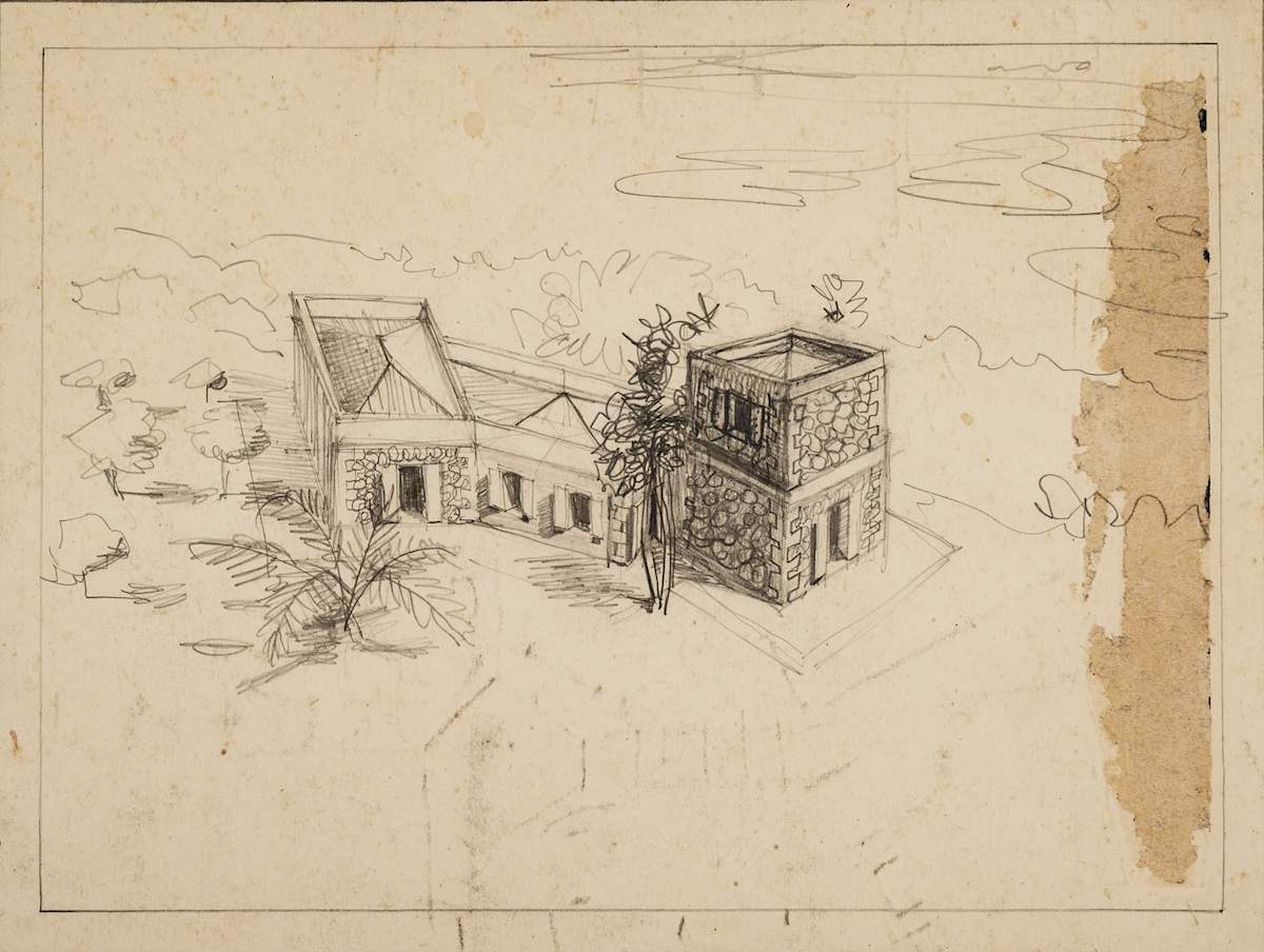 Untitled (Belmont Cottage Sketch) by Michael Lester  Image: Recto