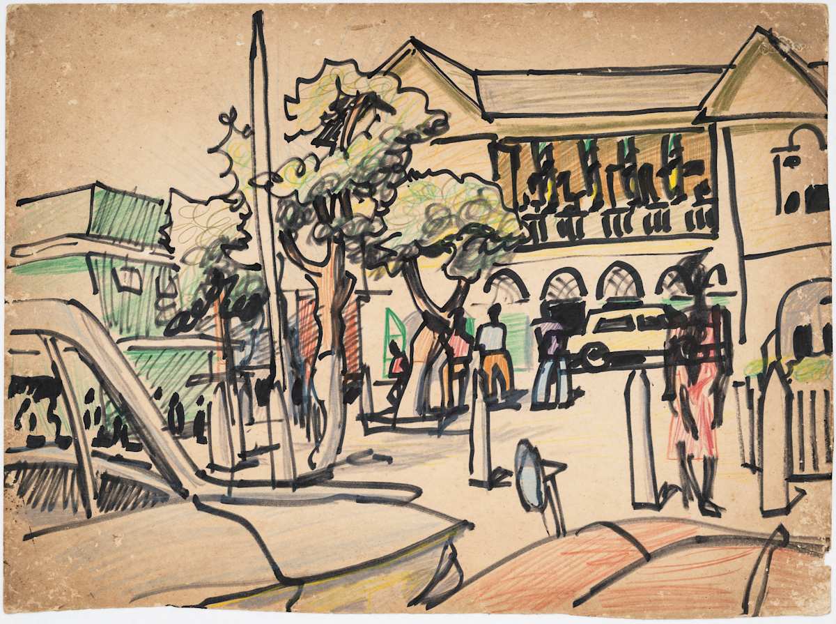 Untitled (Street Scene) by Michael Lester  Image: Recto