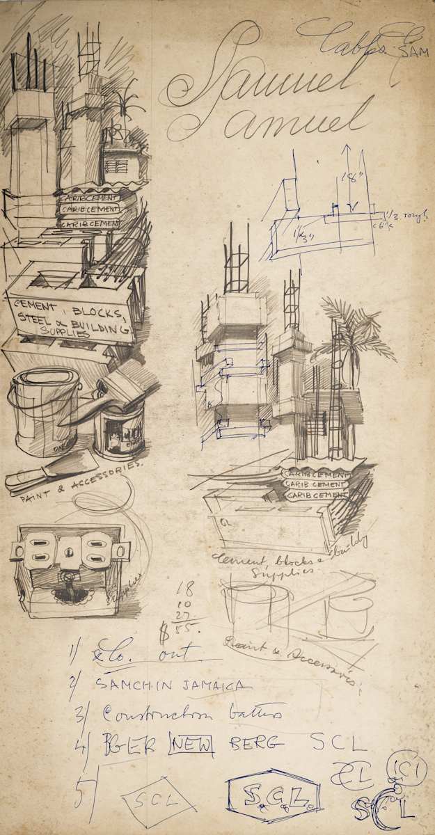 Untitled (Caribbean Cement Company Sketches) by Michael Lester  Image: Recto