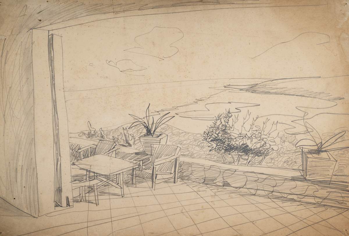 Untitled (Ocean View from Balcony) by Michael Lester  Image: Recto