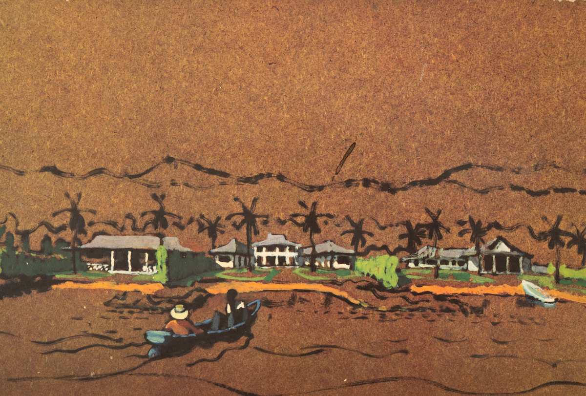 Untitled (Boat Approaching Resort) by Michael Lester  Image: Recto