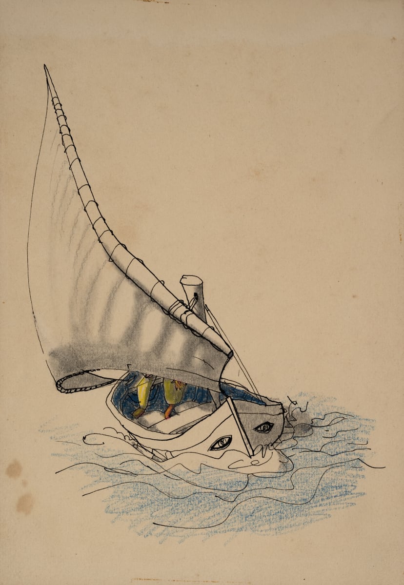 Untitled (Sailboat With Eyes) by Michael Lester  Image: Recto
