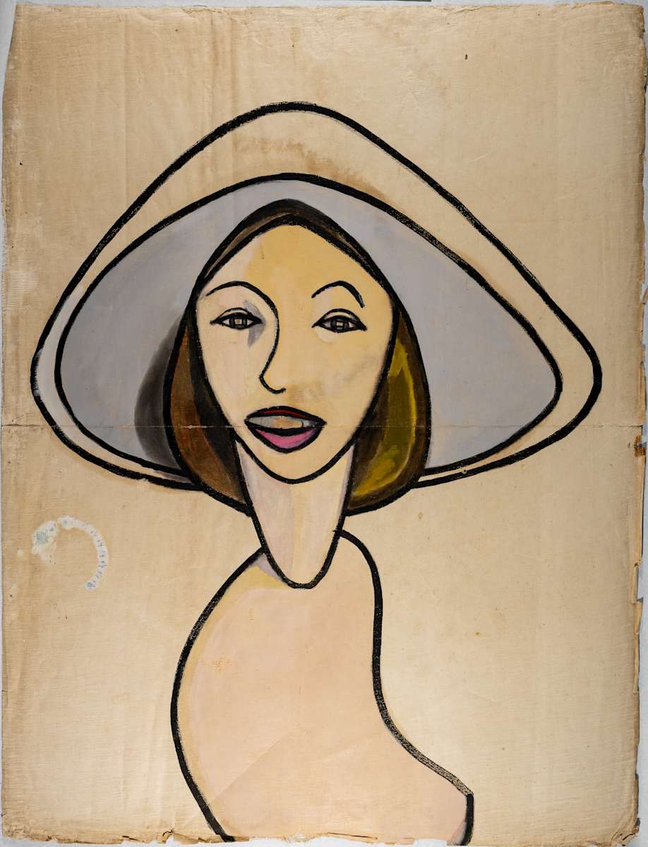 Untitled (Portrait of Woman in a Sun Hat) by Michael Lester, Image 1.