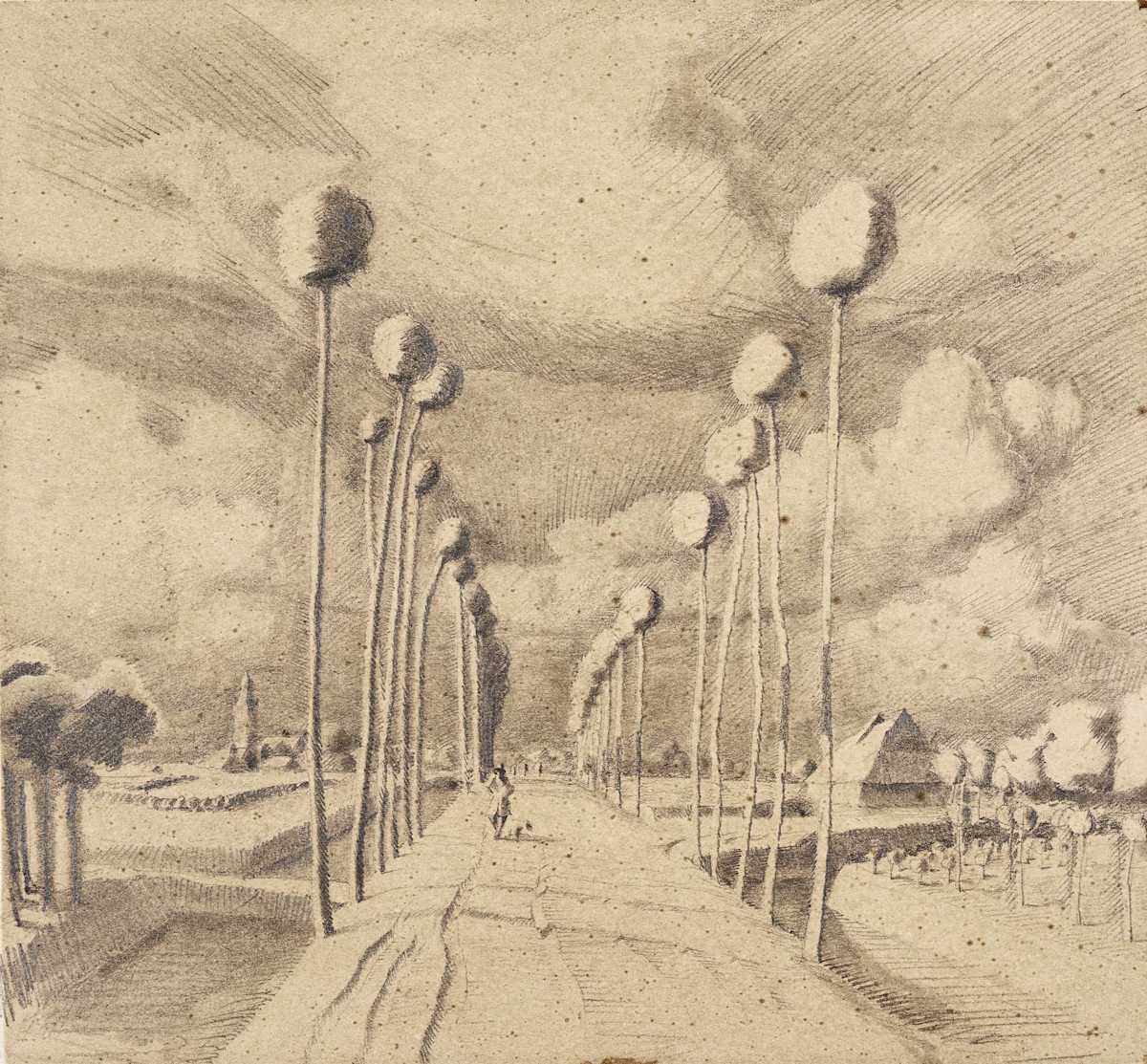Untitled (Study of “The Avenue at Middelharnis” by Meindert Hobbema) by Michael Lester  Image: Recto