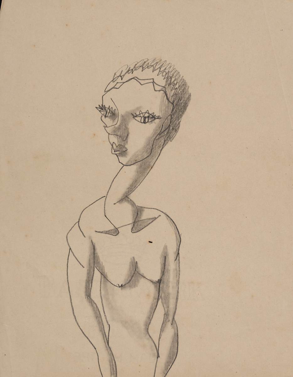 Untitled (Topless Woman with Long Neck) by Michael Lester, Image 1.