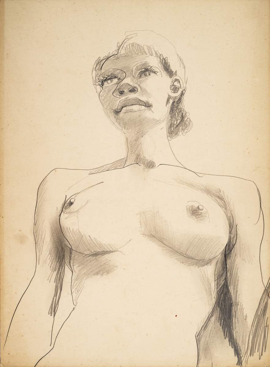 Untitled (Topless Woman, View from Below) by Michael Lester  Image: Recto
