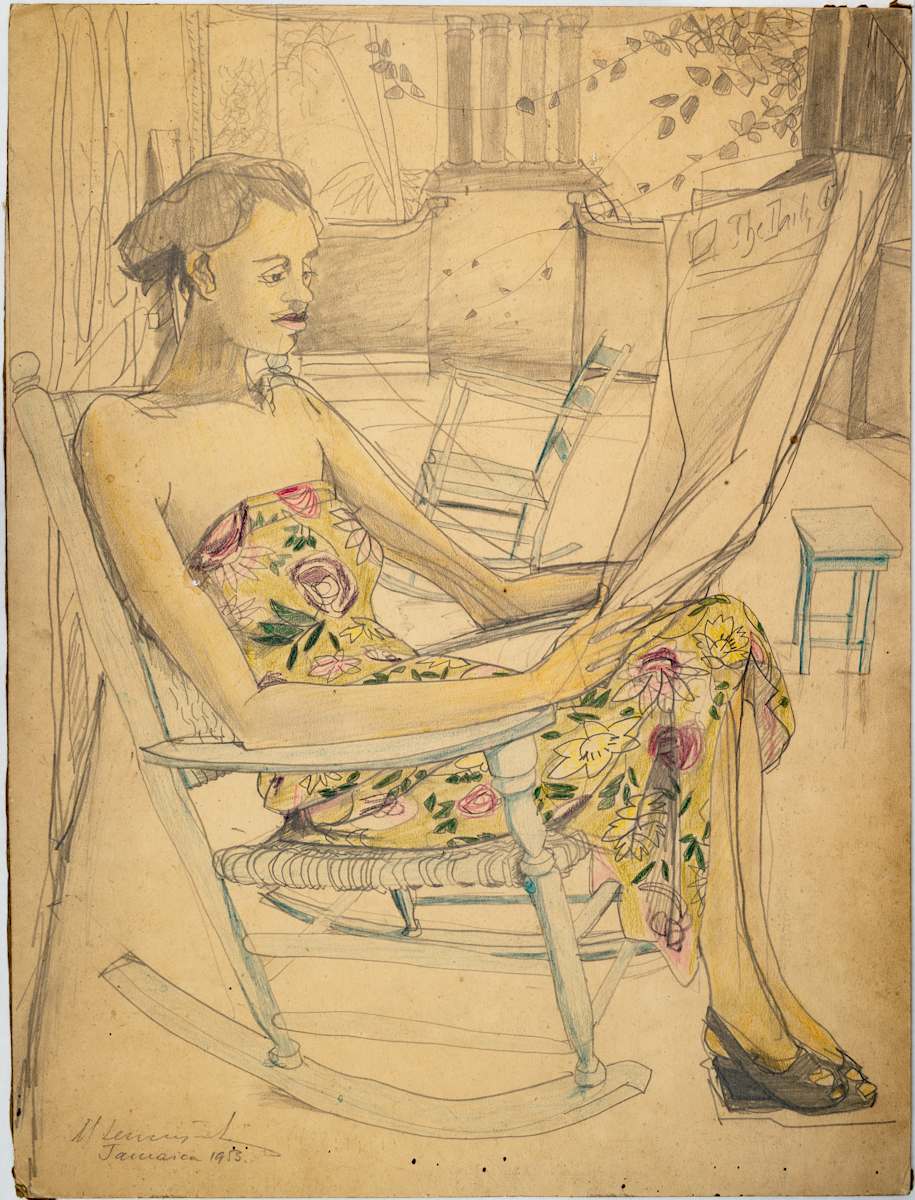 Untitled (Woman Reading the Paper) by Michael Lester, Image 1.