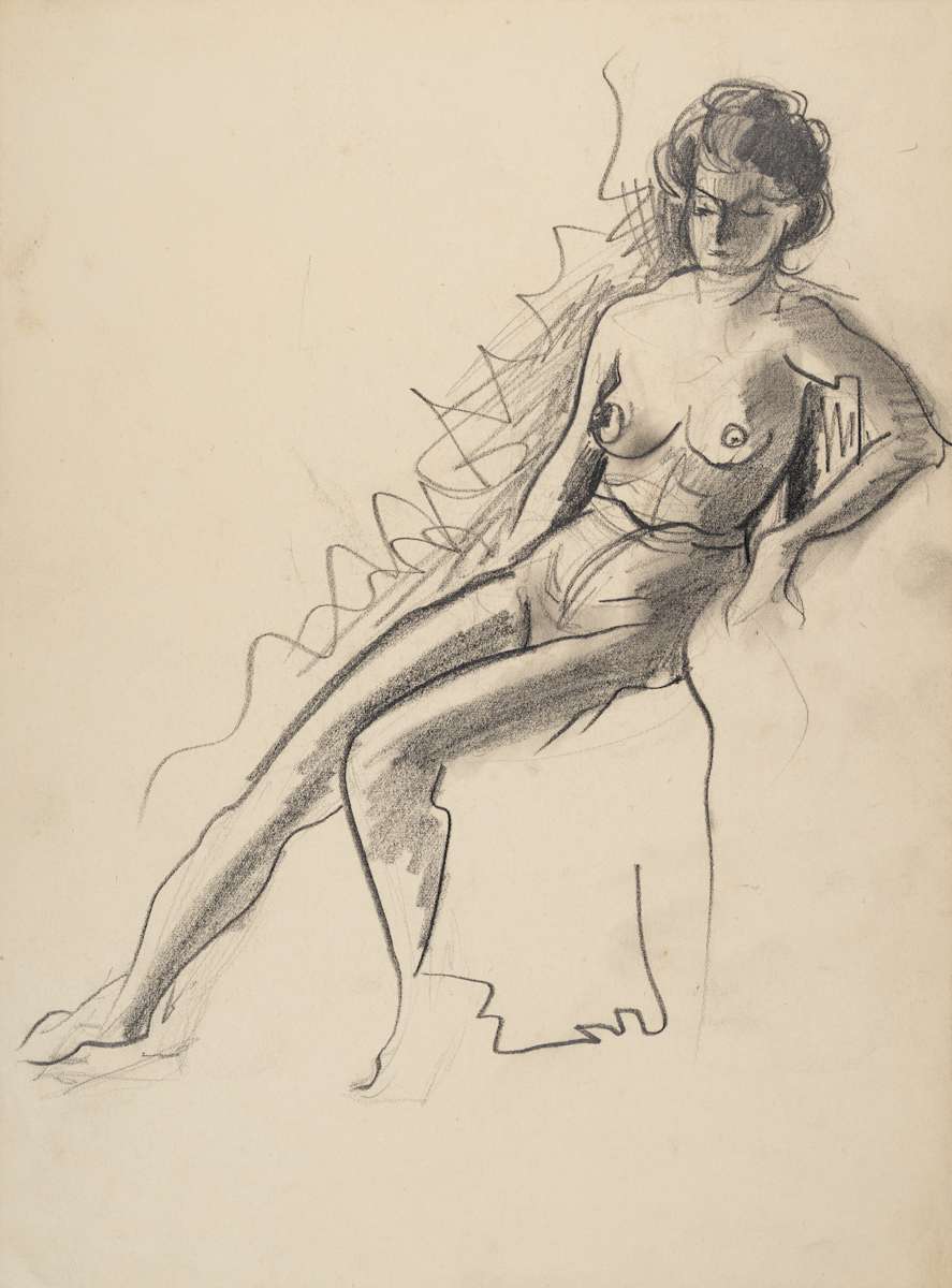 Untitled (Seated Nude) by Michael Lester, Image 1.