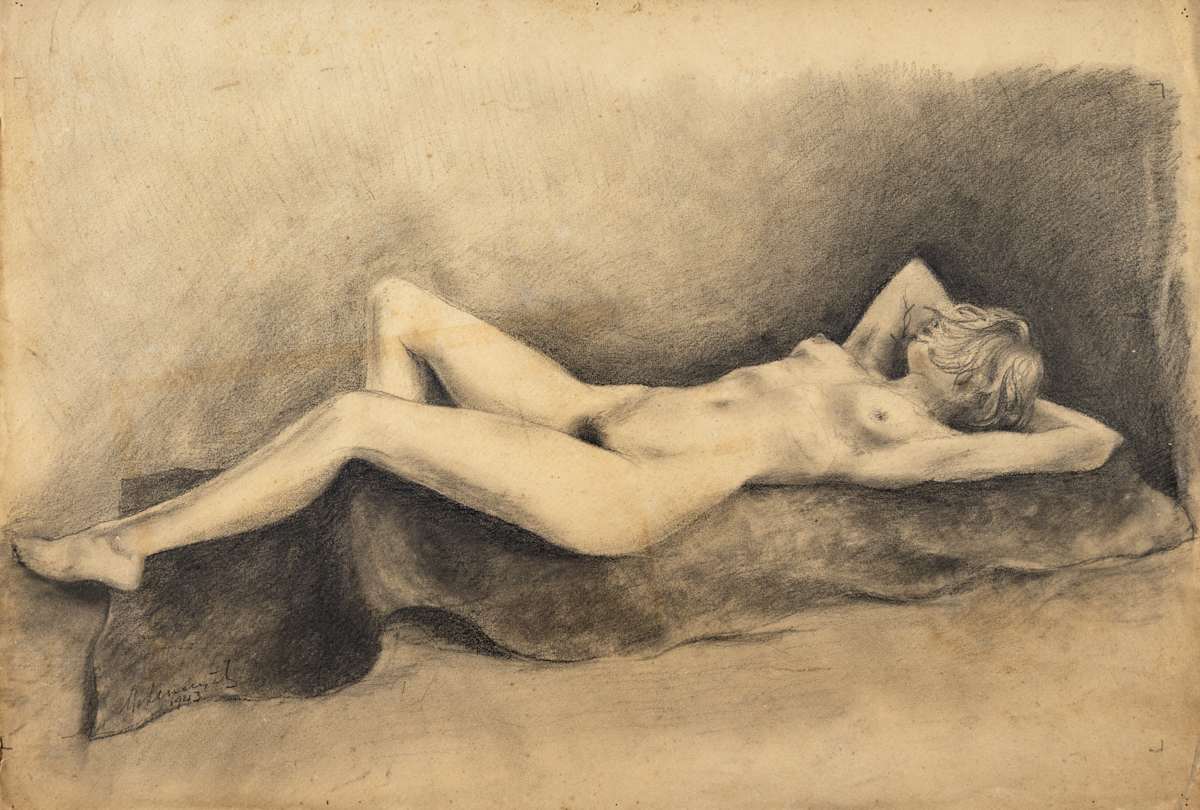 Untitled (Reclining Nude Woman I) by Michael Lester, Image 2.