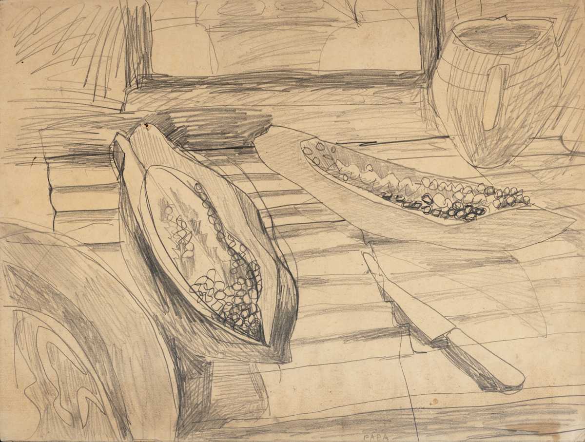 Untitled (Papaya and Knife) by Michael Lester  Image: Recto