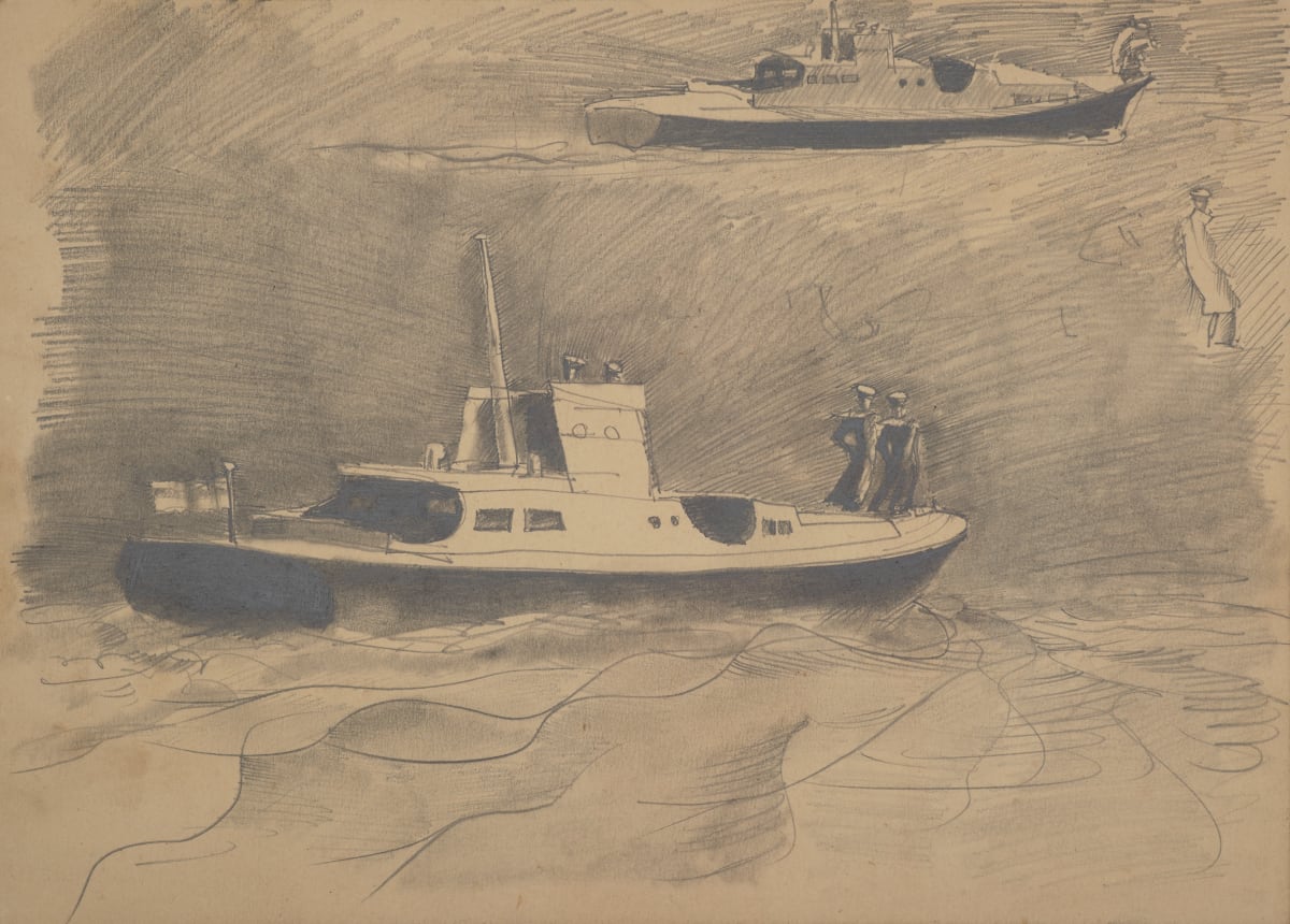Study for Naval Launch (from Marine Series) 2022.23 by Michael Lester  Image: Recto