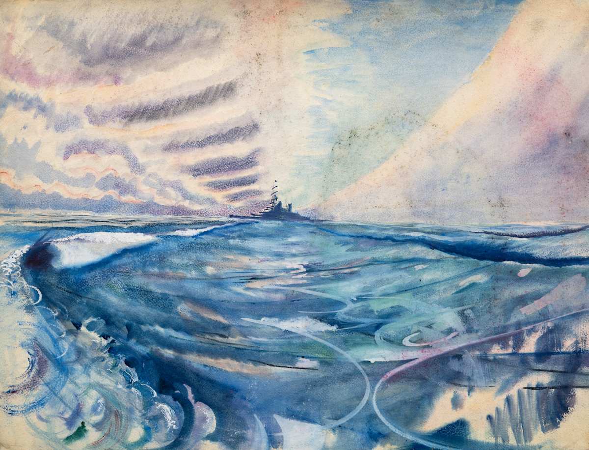 Untitled (Warship and Waves) by Michael Lester  Image: Recto