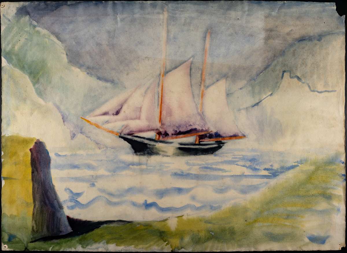 Untitled (Garlandstone/Ship at Harbour), by Michael Lester, Image 2.