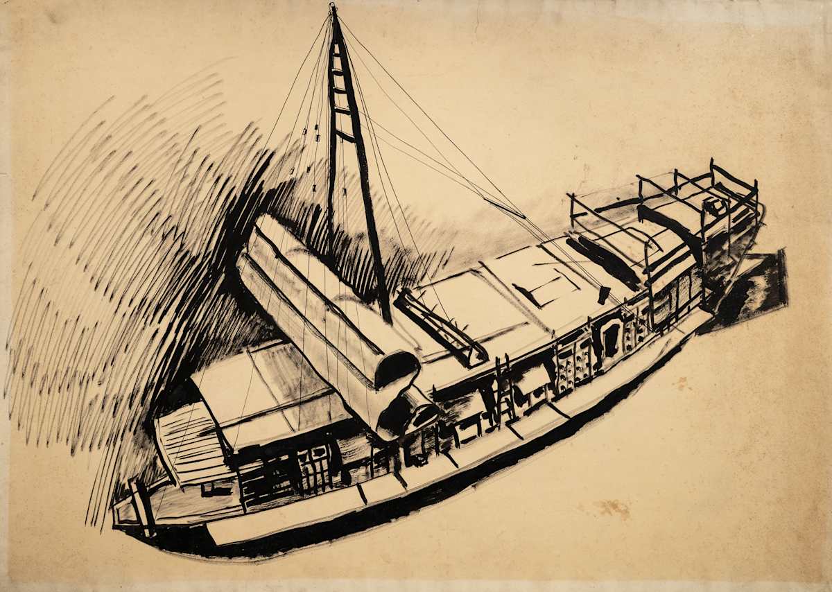 Untitled (Paddy Boat Study I) by Michael Lester  Image: Recto