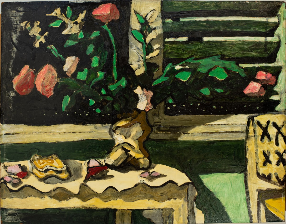 Floral Still Life at Window by Michael Lester  Image: Recto