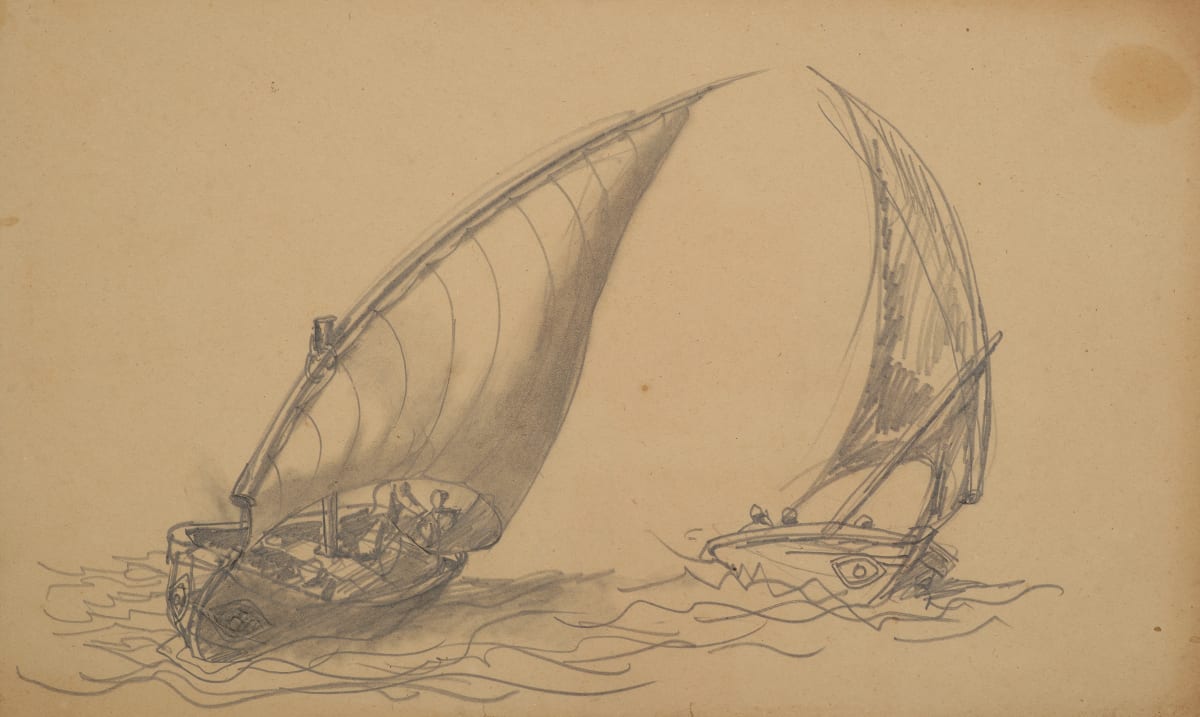 Untitled (Two Sailboats) by Michael Lester  Image: Recto
