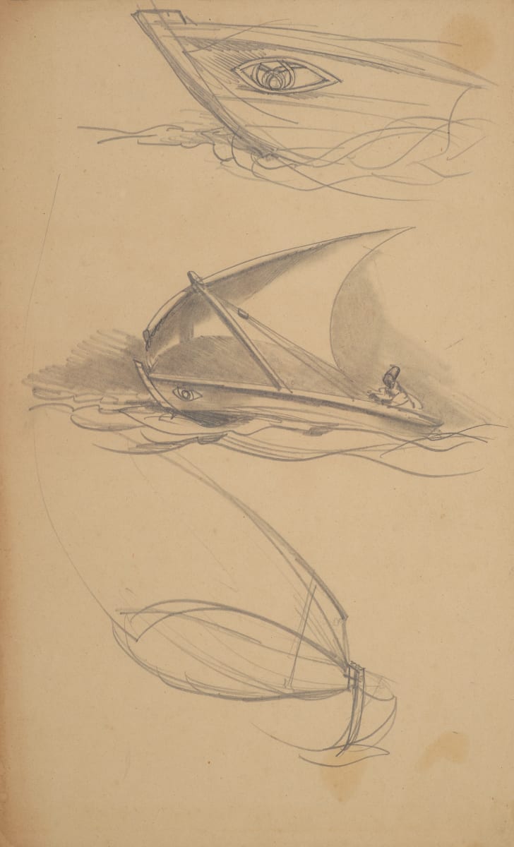 Untitled (Study of Sailboat with Eye) by Michael Lester  Image: Recto