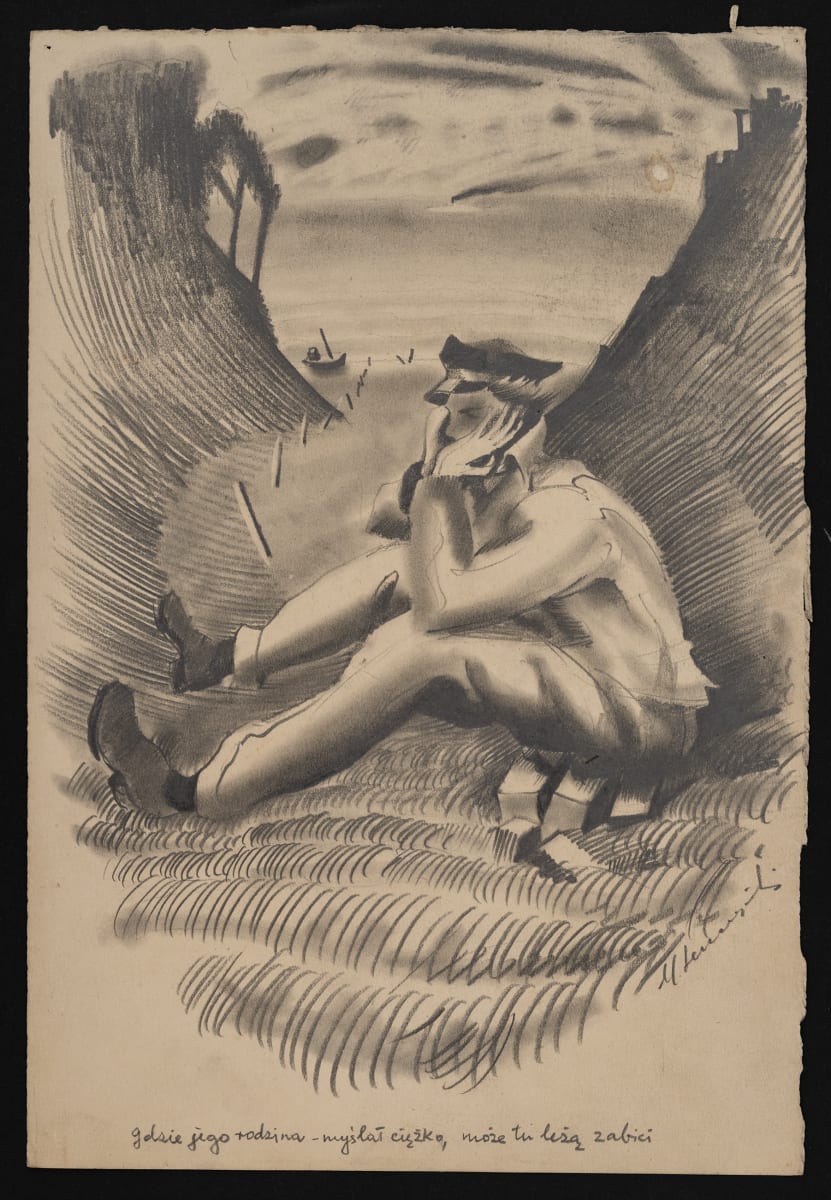 Untitled (“Gdzie jego rodzina…”- Where is his family) by Michael Lester  Image: Recto