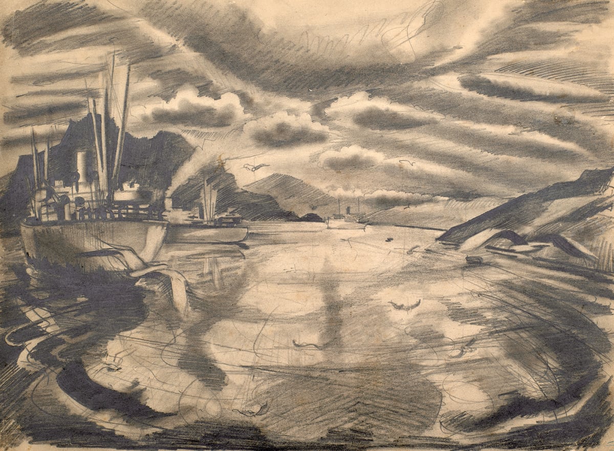 Untitled (Harbor Scene with Gulls) by Michael Lester  Image: Recto